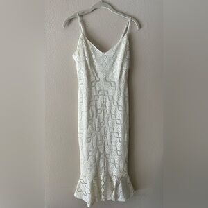White lace midi dress, worn once.